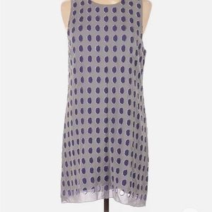 Alice + Olivia Silk Dress Size S Polka Dot Print Embellished Beaded Sleeveless